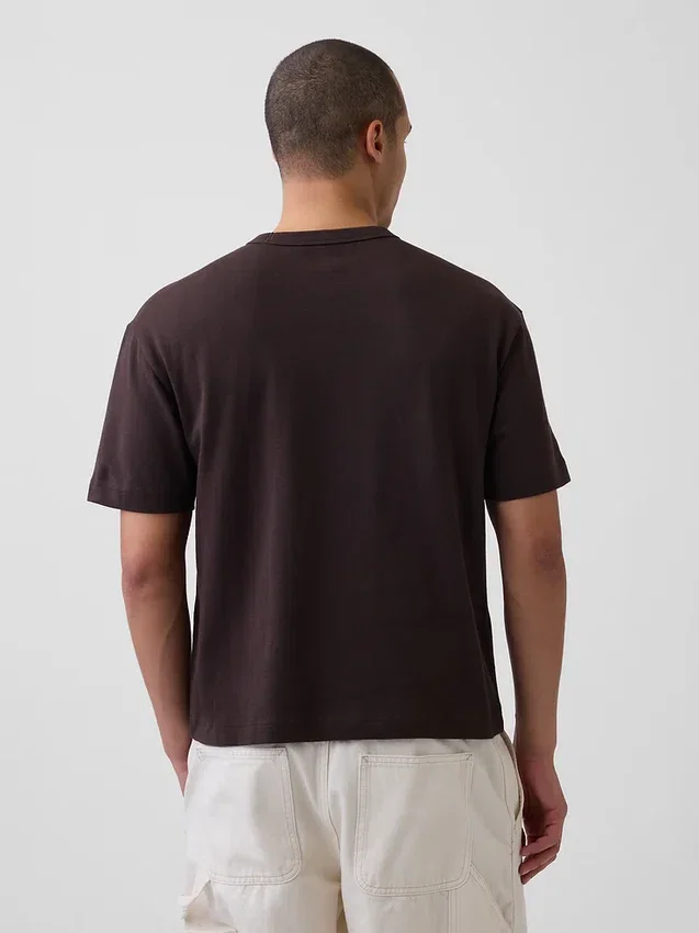 Crop-T-Shirt für Erwachsene aus schwerem Stoff