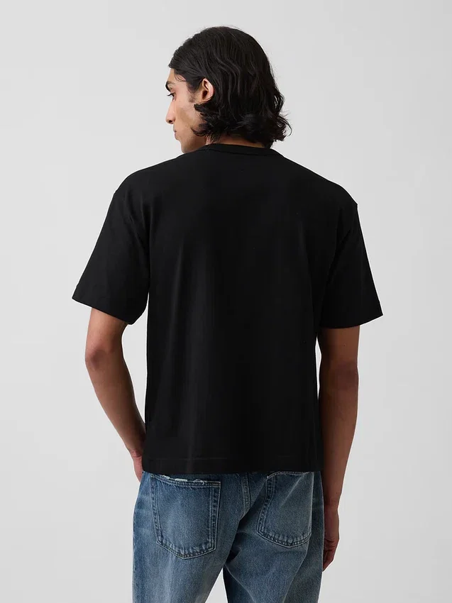 Crop-T-Shirt für Erwachsene aus schwerem Stoff