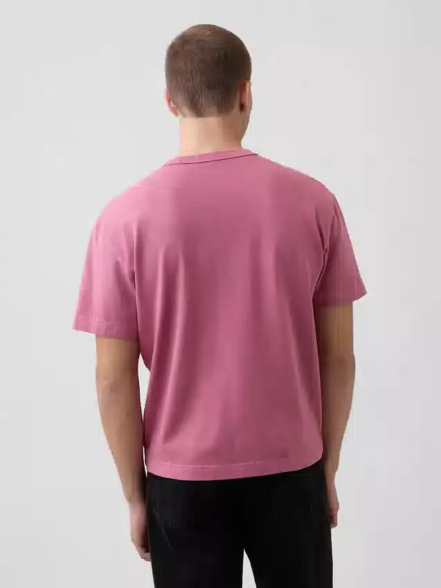 Crop-T-Shirt für Erwachsene aus schwerem Stoff