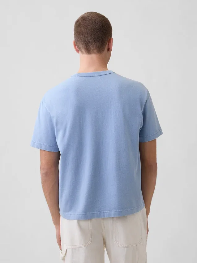 Crop-T-Shirt für Erwachsene aus schwerem Stoff
