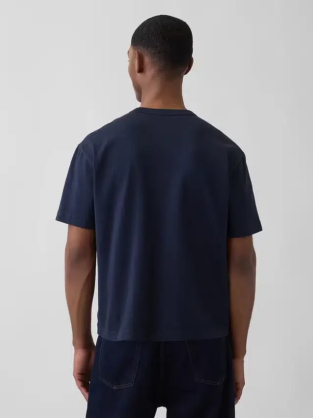 Crop-T-Shirt für Erwachsene aus schwerem Stoff