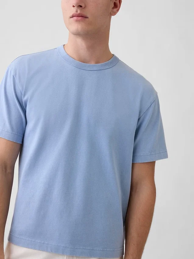 Crop-T-Shirt für Erwachsene aus schwerem Stoff