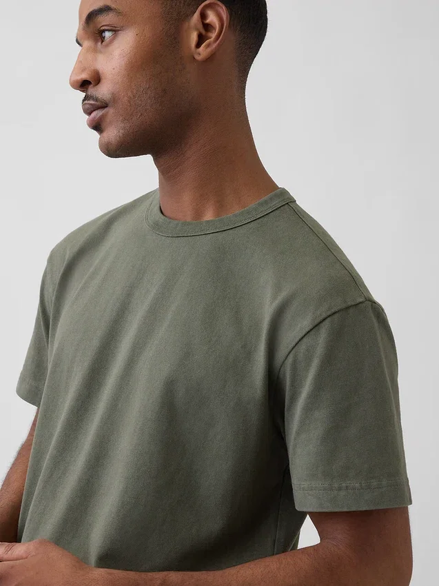 Crop-T-Shirt für Erwachsene aus schwerem Stoff