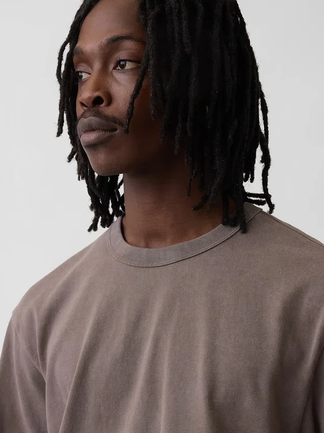 Crop-T-Shirt für Erwachsene aus schwerem Stoff