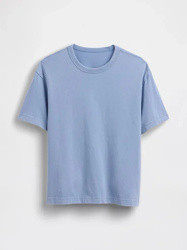 Crop-T-Shirt für Erwachsene aus schwerem Stoff