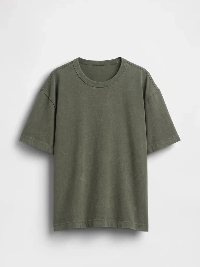 Crop-T-Shirt für Erwachsene aus schwerem Stoff