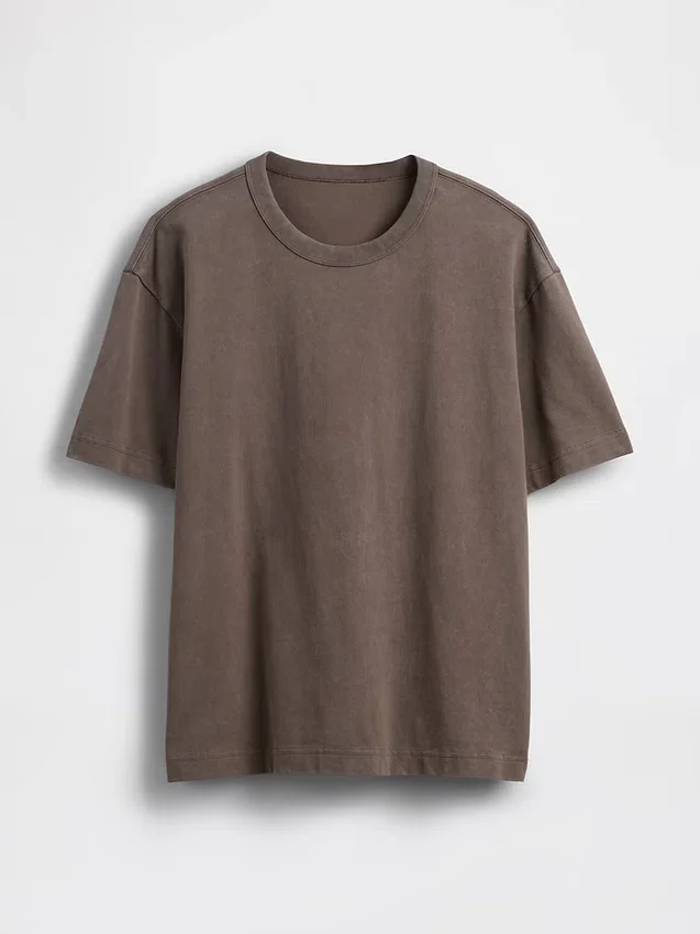 Crop-T-Shirt für Erwachsene aus schwerem Stoff