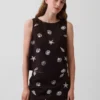 Crop-Tanktop aus Leinenmischung