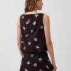 Crop-Tanktop aus Leinenmischung