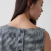 Crop-Tanktop aus Leinenmischung