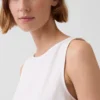 Crop-Tanktop aus Leinenmischung