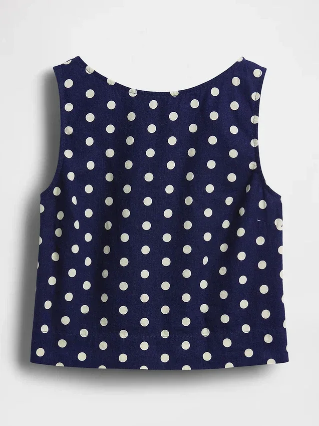 Crop-Tanktop aus Leinenmischung