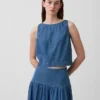 Crop-Top aus Denim