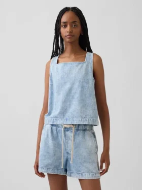 Crop-Top aus Denim