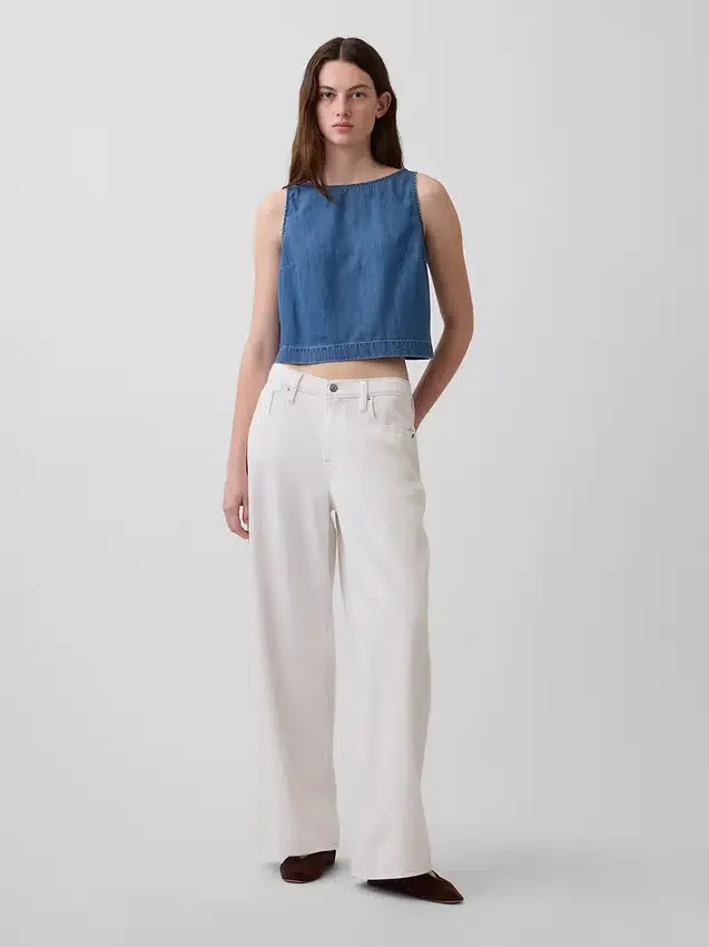 Crop-Top aus Denim