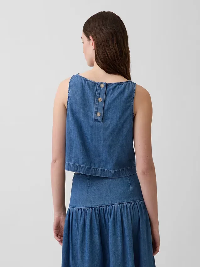 Crop-Top aus Denim