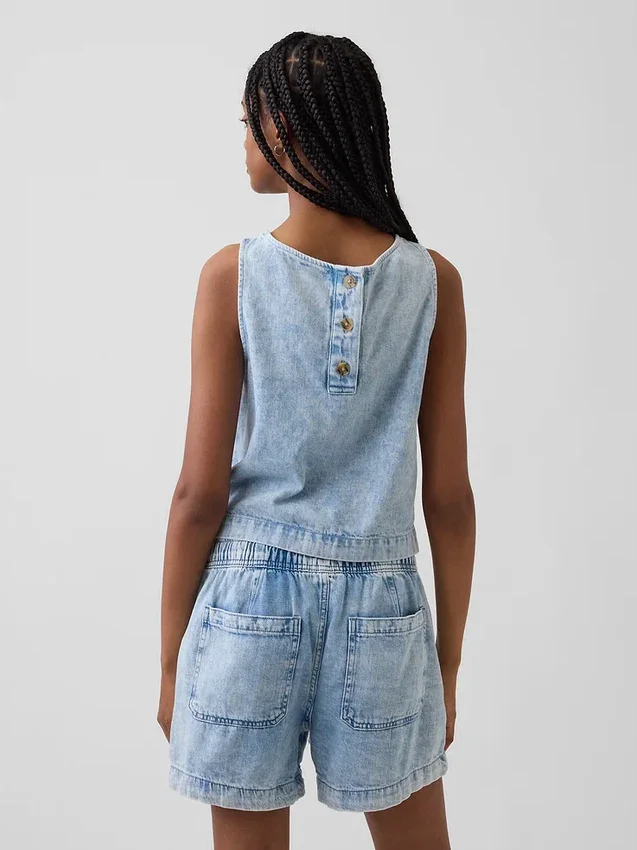 Crop-Top aus Denim
