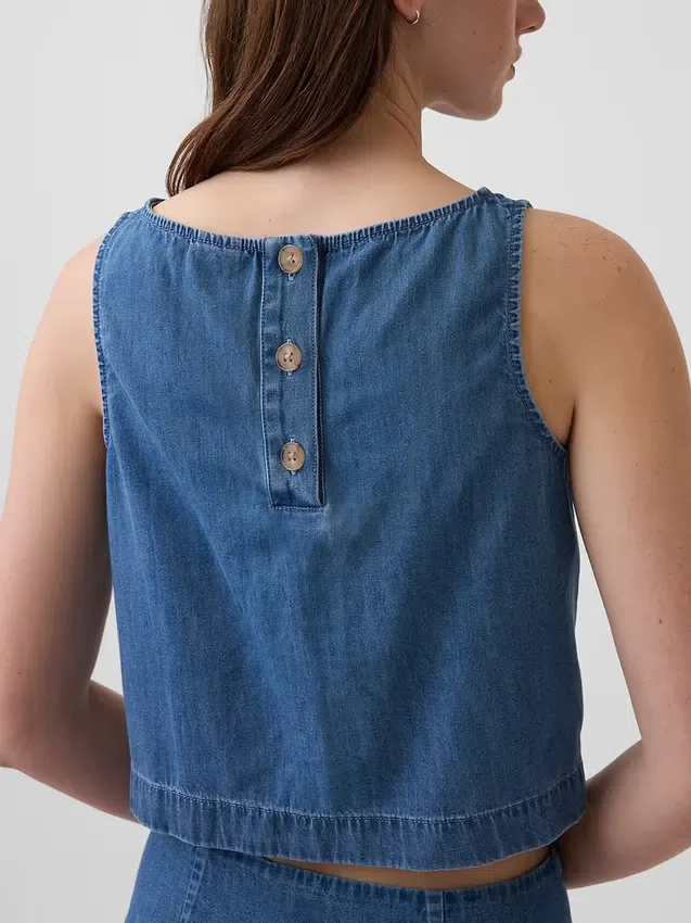 Crop-Top aus Denim
