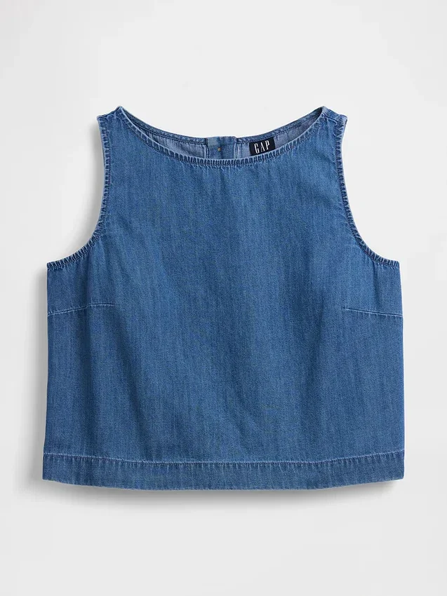 Crop-Top aus Denim