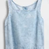 Crop-Top aus Denim