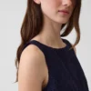 Crop-Top mit Lochmuster