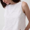 Crop-Top mit Lochmuster