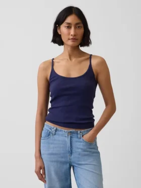 Crop-Top mit Pointelle-Muster