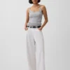 Crop-Top mit Pointelle-Muster