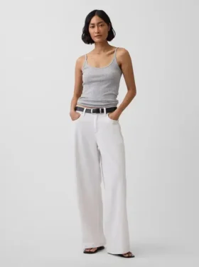 Crop-Top mit Pointelle-Muster