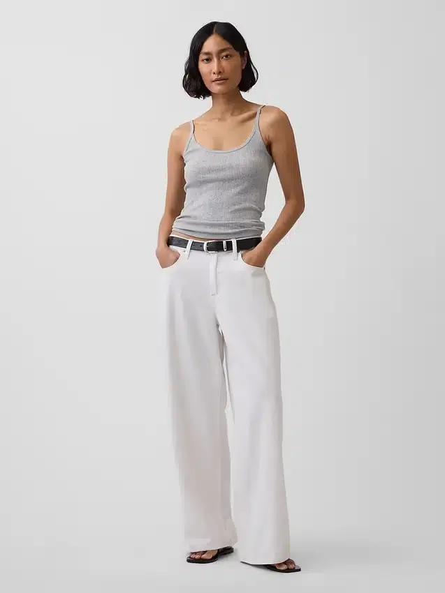 Crop-Top mit Pointelle-Muster