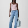 Crop-Top mit Pointelle-Muster
