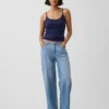 Crop-Top mit Pointelle-Muster