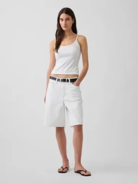 Crop-Top mit Pointelle-Muster