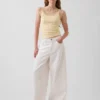 Crop-Top mit Pointelle-Muster