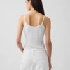 Crop-Top mit Pointelle-Muster