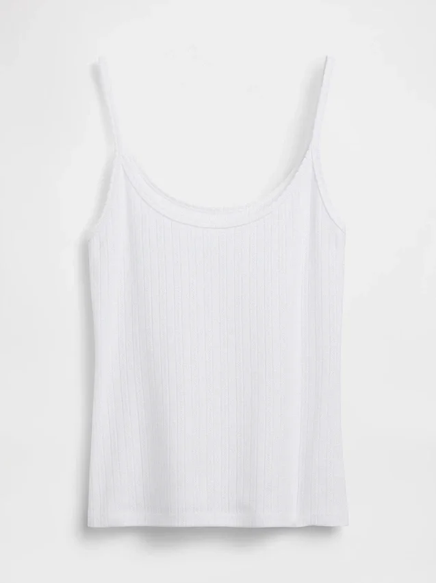Crop-Top mit Pointelle-Muster