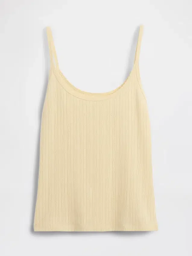 Crop-Top mit Pointelle-Muster