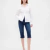 Cropped-Capri-Jeans mit hoher Leibhöhe
