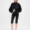 Cropped-Capri-Jeans mit hoher Leibhöhe