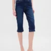 Cropped-Capri-Jeans mit hoher Leibhöhe