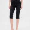 Cropped-Capri-Jeans mit hoher Leibhöhe
