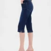 Cropped-Capri-Jeans mit hoher Leibhöhe