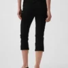 Cropped-Capri-Jeans mit hoher Leibhöhe