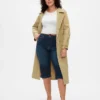 Cropped-Capri-Jeans mit hoher Leibhöhe