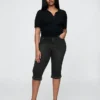 Cropped-Capri-Jeans mit hoher Leibhöhe