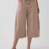 Culotte-Hose mit mittlerer Leibhöhe und Gürtel