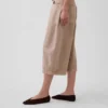 Culotte-Hose mit mittlerer Leibhöhe und Gürtel