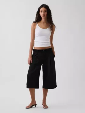 Culotte-Hose mit niedriger Leibhöhe