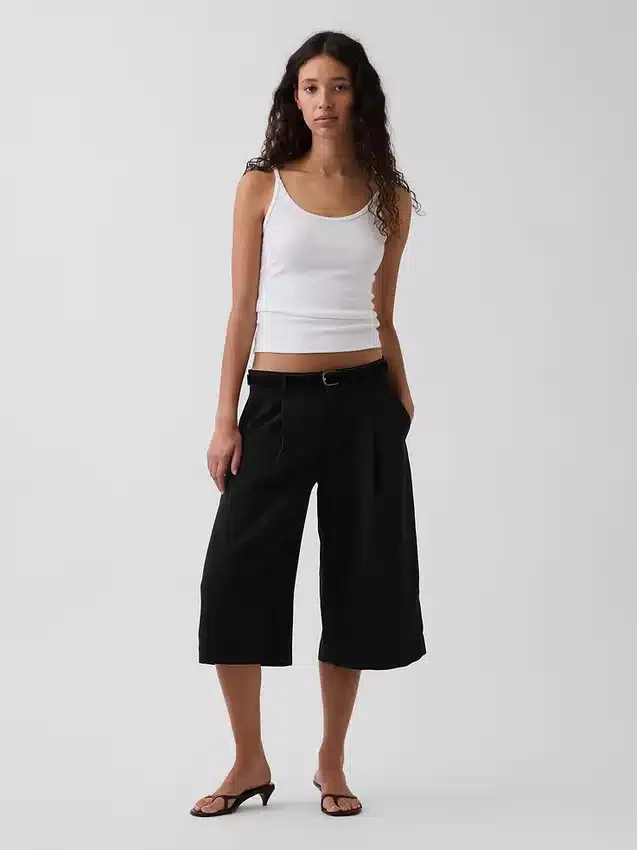 Culotte-Hose mit niedriger Leibhöhe