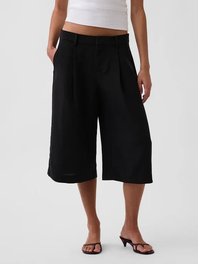 Culotte-Hose mit niedriger Leibhöhe